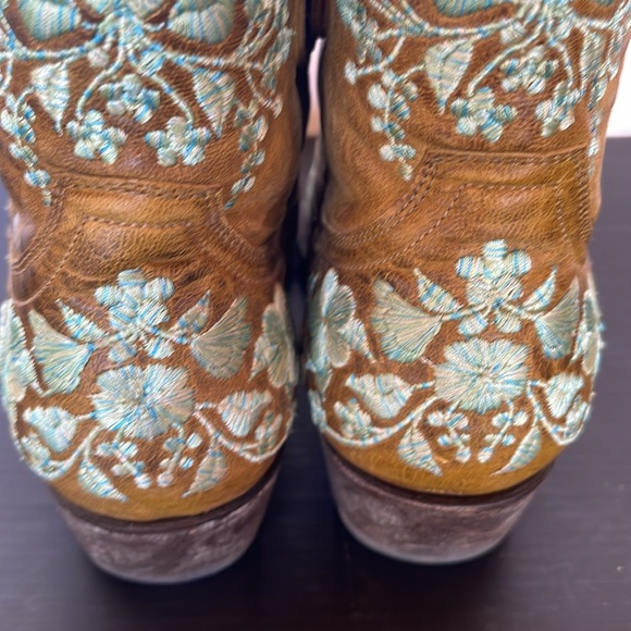 Old Gringo Teal Stitched Boots Size 7.5 - Picture 5 of 8